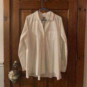 J.Jill L large tall long white tunic blouse